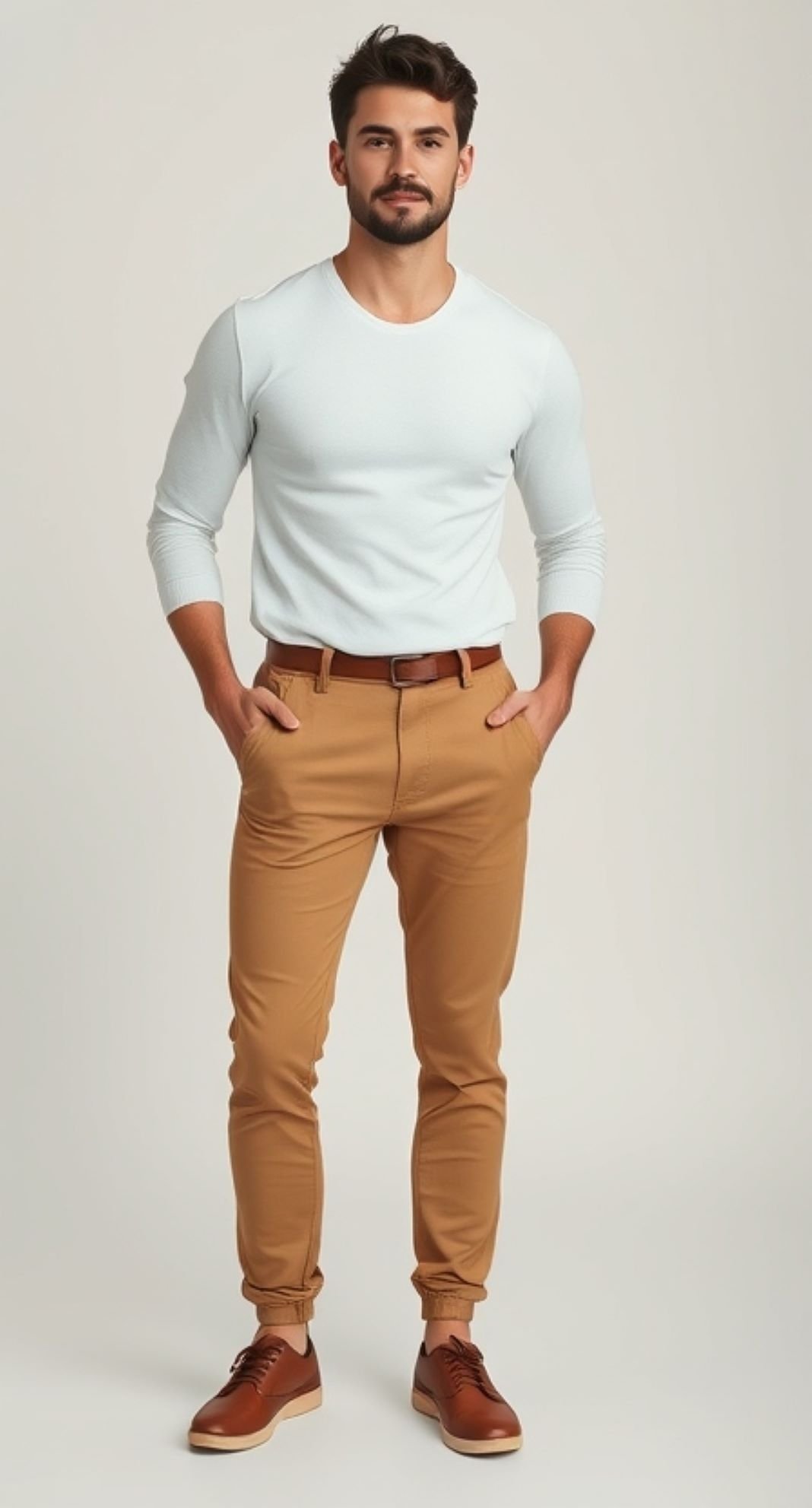 A photo of a man modelling our made to measure trousers A photo of a man modelling our made to measure trousers
