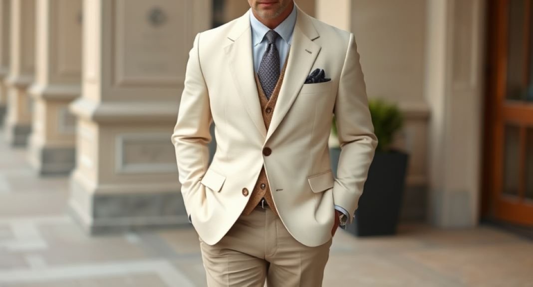 Matching a cream jacket with trousers for a casual look - Fielding and Nicholson Tailors