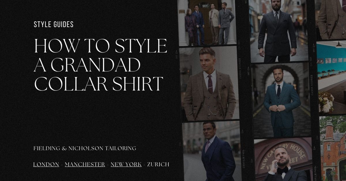 How to Style a Grandad Collar Shirt - Fielding & Nicholson Tailoring London